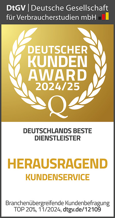 Deutscher Kunden-Award 2024/25 - Herausregender Kundenservice